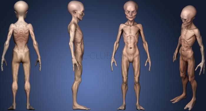 3D model Alien Humanoid (STL)